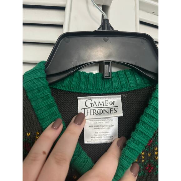 GAME OF THRONES HBO Ugly Christmas Sweater Tis The Last Season Men's Medium - Picture 4 of 5